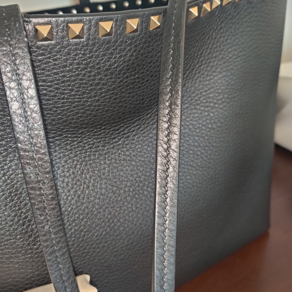 Valentino Black Tote Bag with Gold Accents - Picture 11 of 11